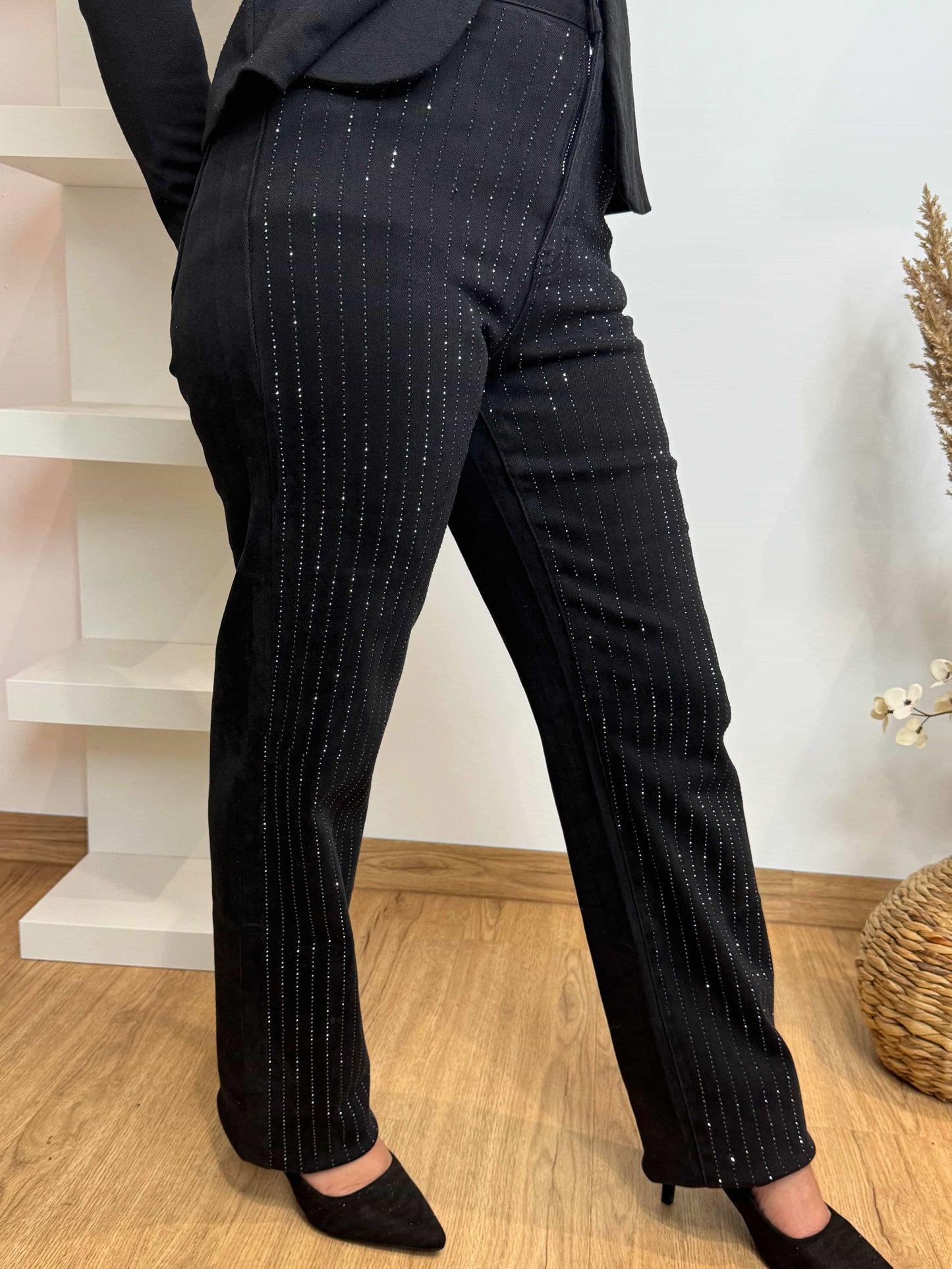 Jean noir à strass