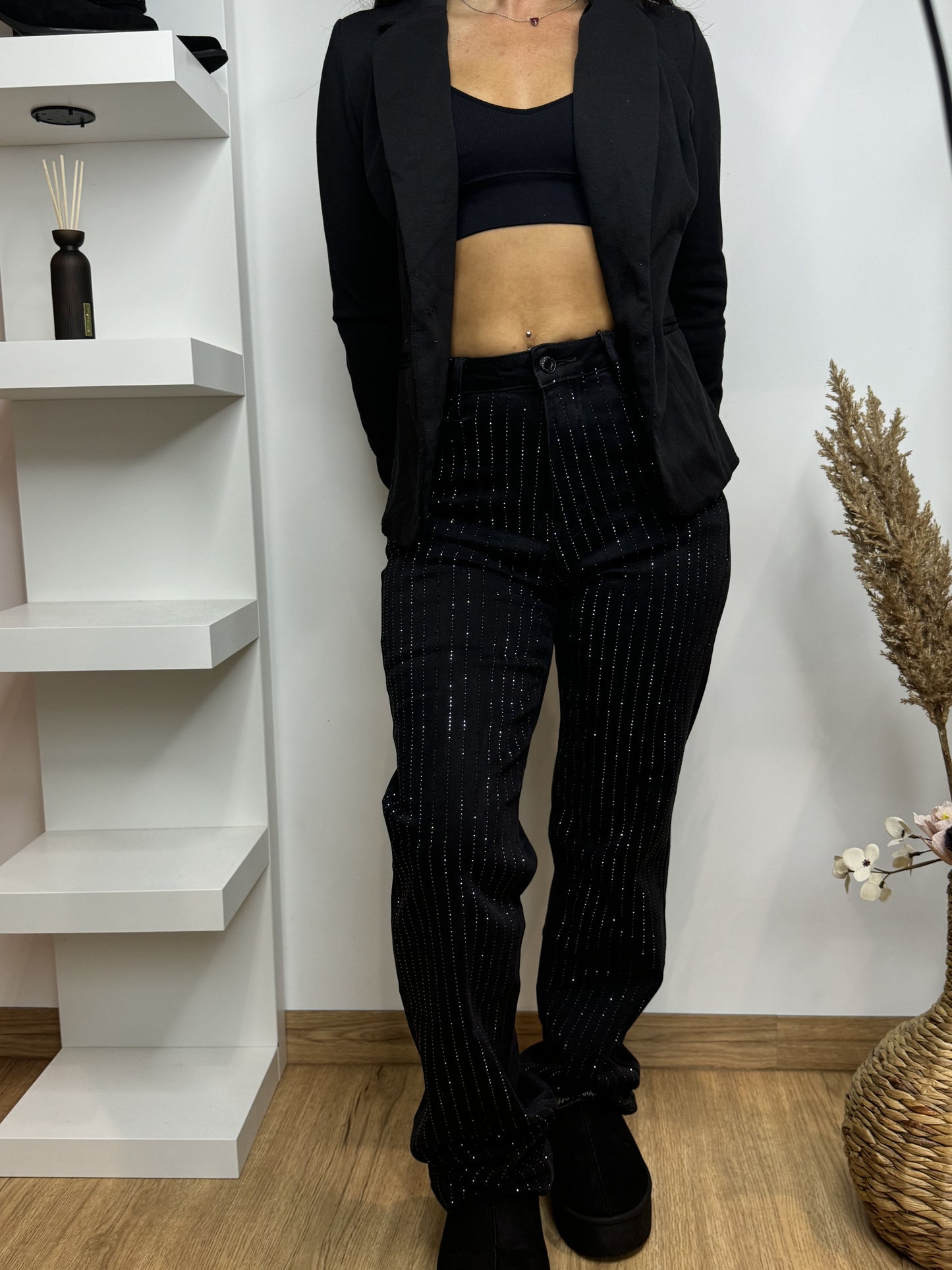 Jean noir à strass