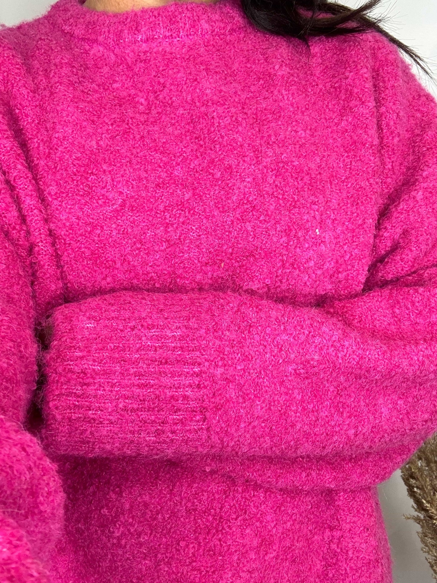 Pull en maille rose