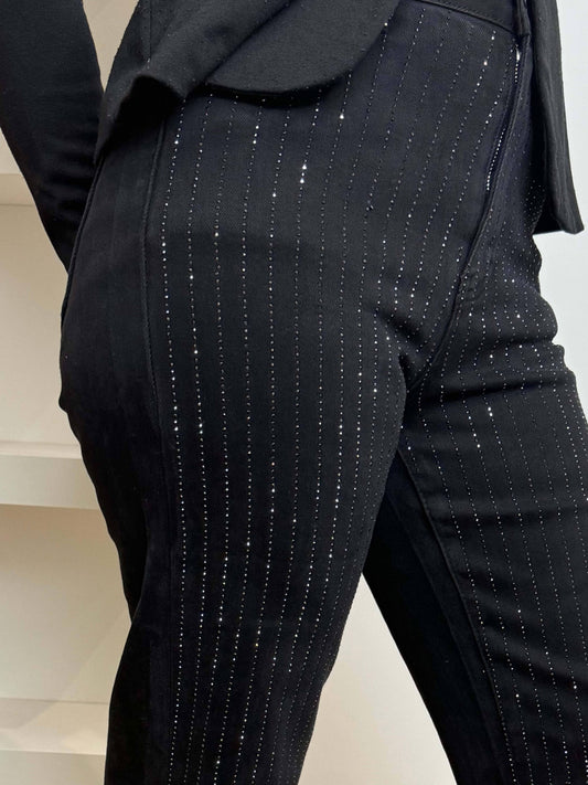 Jean noir à strass