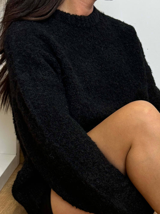 Pull en maille noir